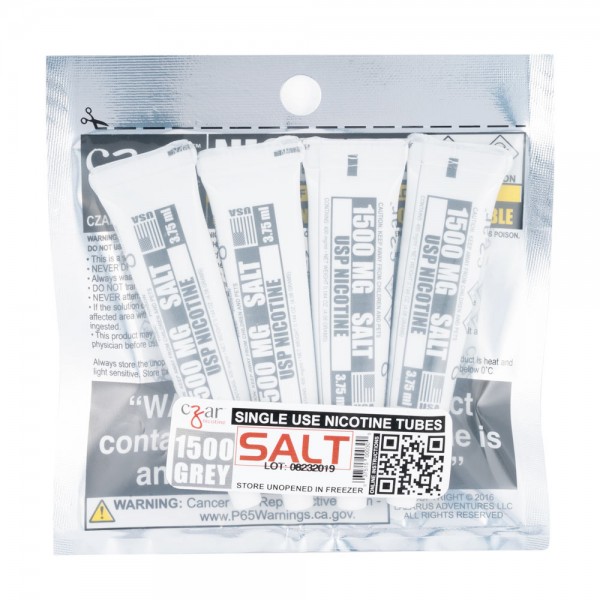 CZAR 1500MG GREY SALT NICOTINE TUBES 3.75ML BAG OF 4