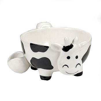 FASHIONCRAFT CERAMIC COW BOWL #88104