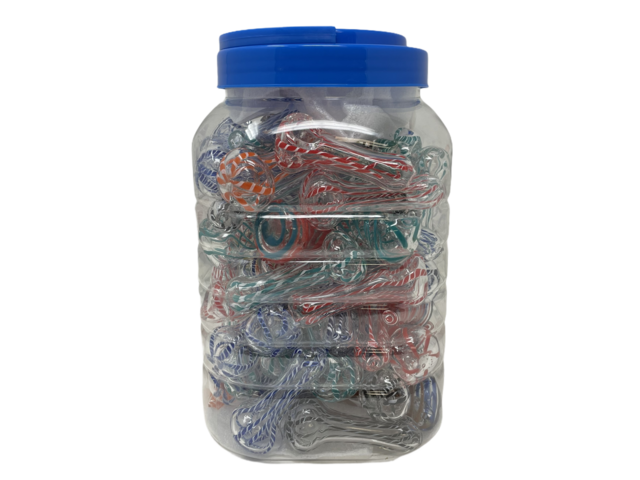 GLASS PIPE 2.5" DICRO 40CT JAR