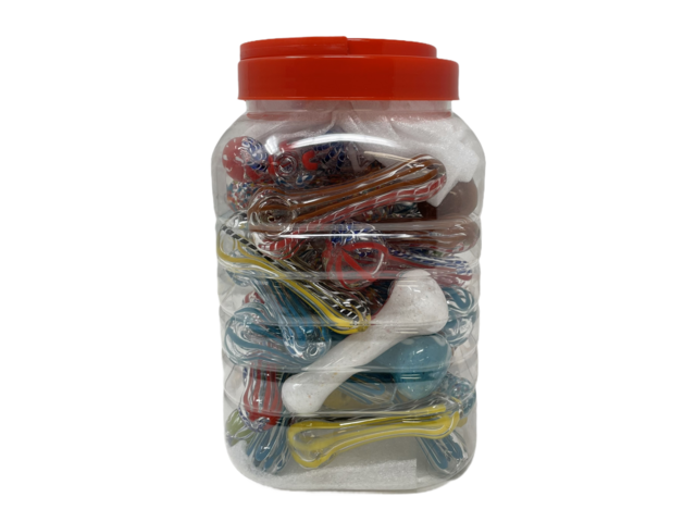GLASS PIPE 3" DICRO 40CT JAR