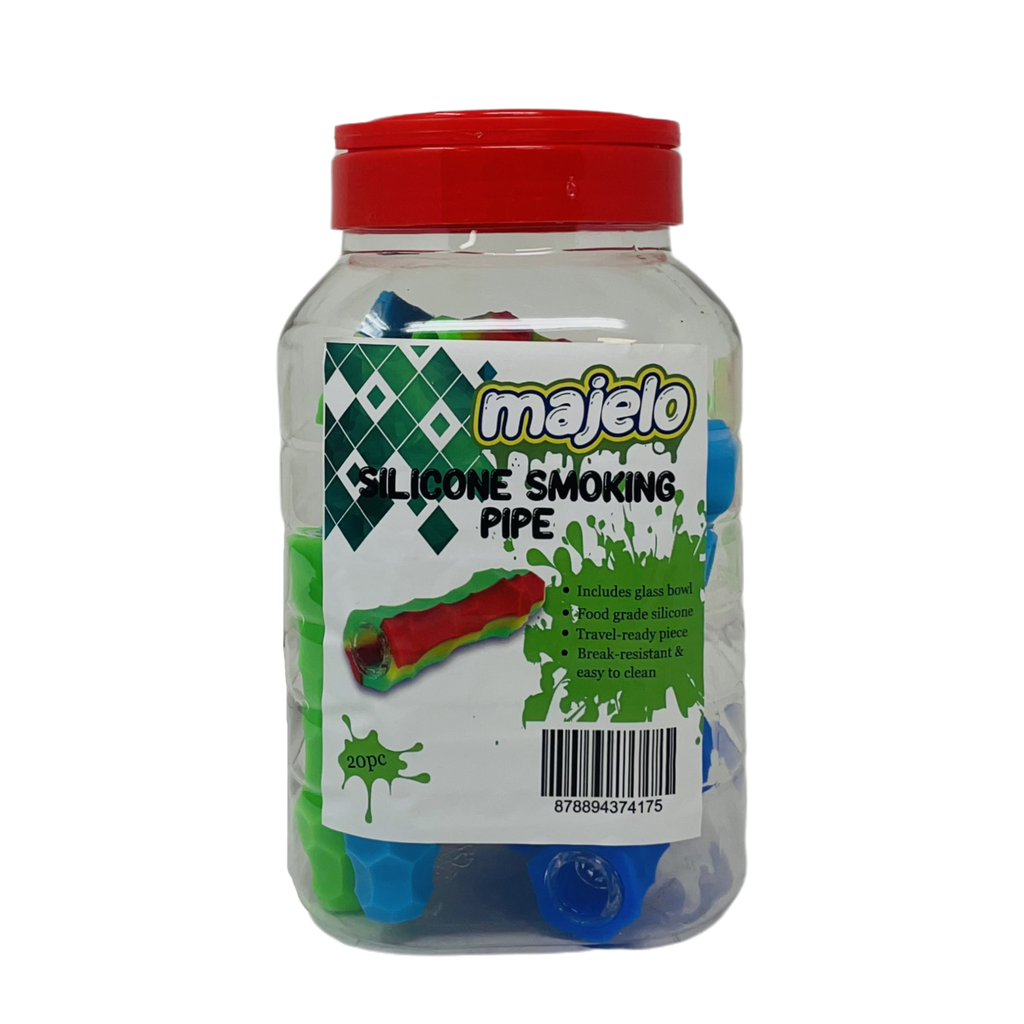 MAJELO SILICONE SMOKING PIPE H91 20CT JAR