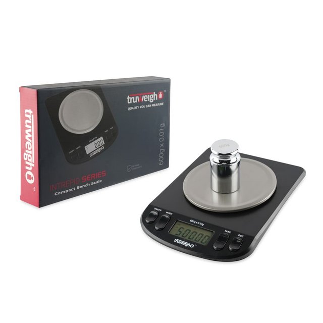TRUWEIGH INTREPID SERIES COMPACT BENCH SCALE 600G X 0.01G BLACK