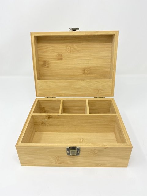 NEVER XHALE BAMBOO STASH BOX WITH LATCH LARGE #30486