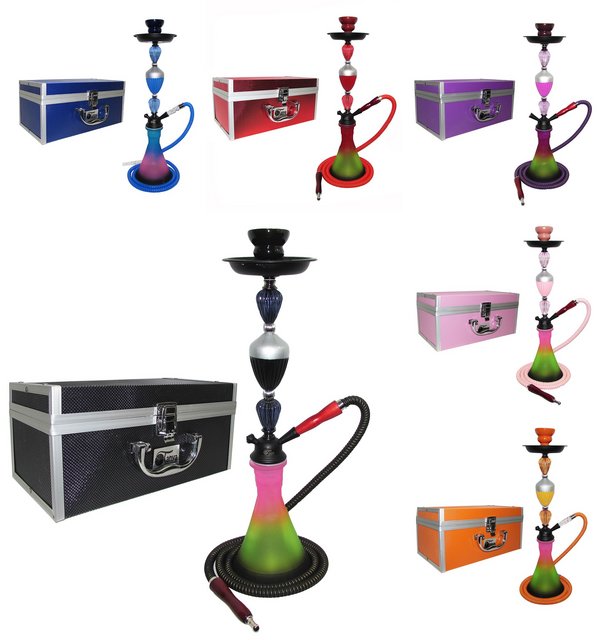 TANYA CLEAR SKY 1 HOSE HOOKAH CASE ASSORTED COLORS