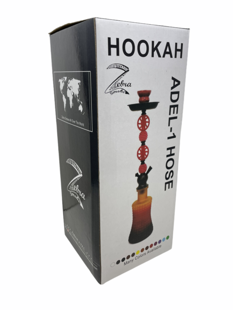 ZEBRA ADEL 28" 1 HOSE HOOKAH ASSORTED COLORS