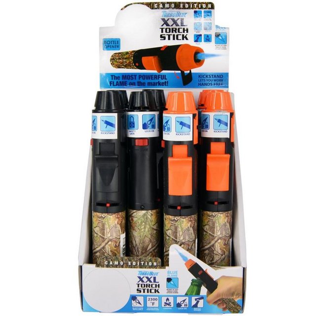 TURBO BLUE CAMO STICK TORCH BOX OF 12 #023978