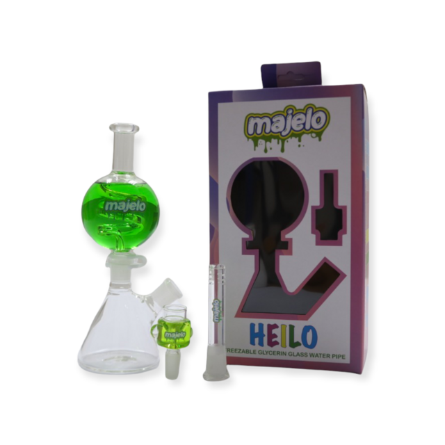 MAJELO HEILO FREEZABLE GLYCERINE GLASS WATER PIPE ASSORTED COLORS