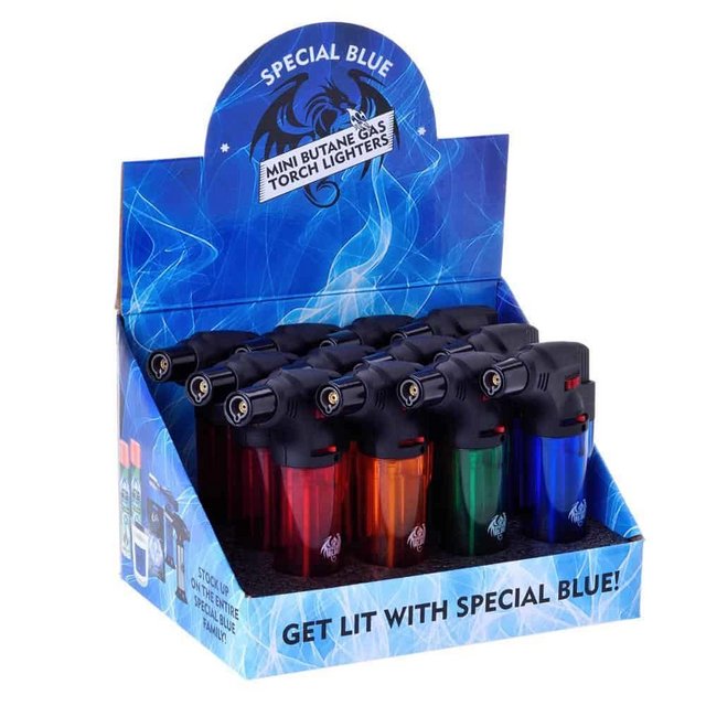 SPECIAL BLUE BERNIE PLASTIC LIGHTER #LT108 BOX OF 12