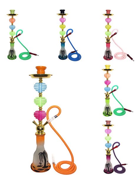 ZEBRA SMOKE BEACH 2HOSE HOOKAH ASSORTED COLORS