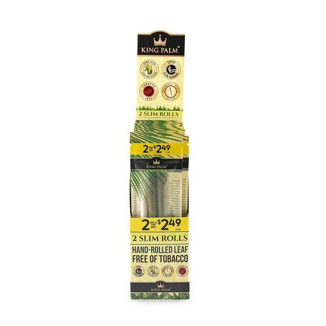 KING PALM SLIM ROLLS 2CT BOX OF 20