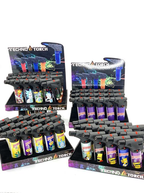 TECHNO TORCH # 62139 BACKWOOD SWEET AROMA SLANT TORCH LIGHTER BOX OF 15