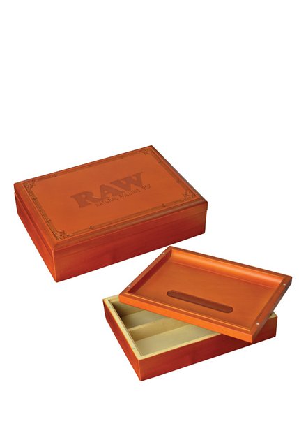 RAW SPECIAL WOOD BOX FOR ROLLING AND STORING TOBACCO