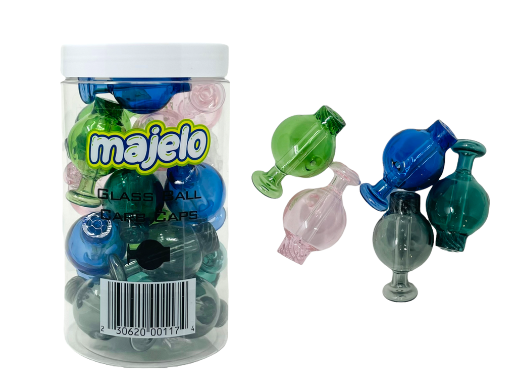MAJELO GLASS BALL CARB CAPS 15CT JAR
