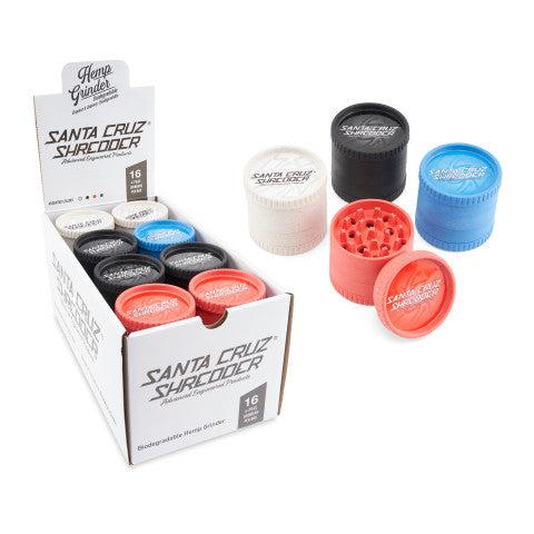 SANTA CRUZ SHREDDER 4 PARTS MEDIUM HEMP GRINDERS BOX OF 16