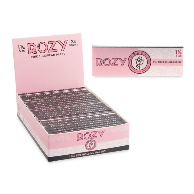 ROZY 1 1/4 PINK ROLLING PAPERS 50CT BOX OF 24