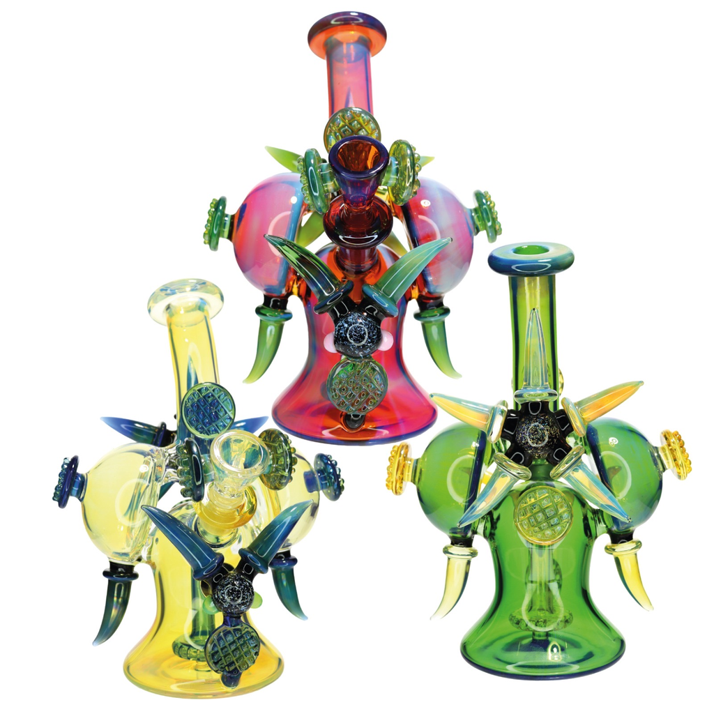 12" EXOTIC GLASS BONG STYLE 5 WP-188 ASSORTED COLORS