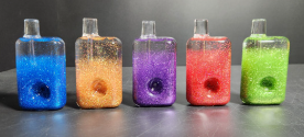 GLASS HAND PIPE GLYCERINE 3.8" #HPG-0020 ASSORTED COLORS