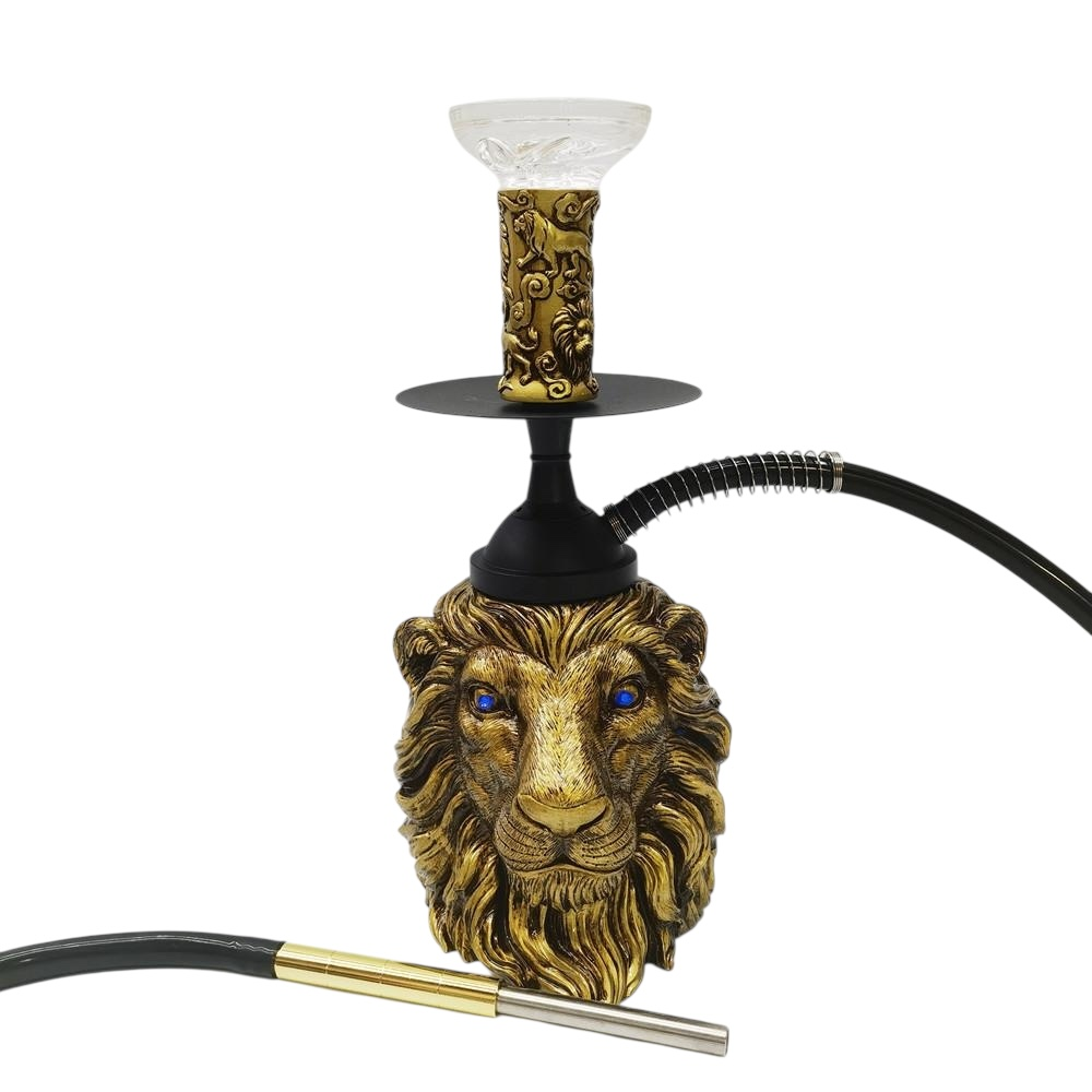 LUXX ALUMINUM LION RESIN HOOKAH