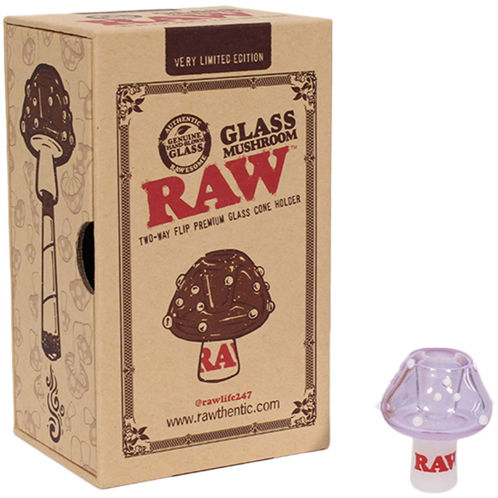 RAW PURPLE GLASS MUSHROOM CONE HOLDER
