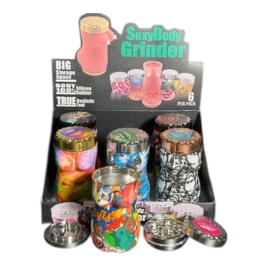 SEXY BODY GRINDERS FEMALE MIX DESIGN 3 PARTS #SW-2217C BOX OF 6