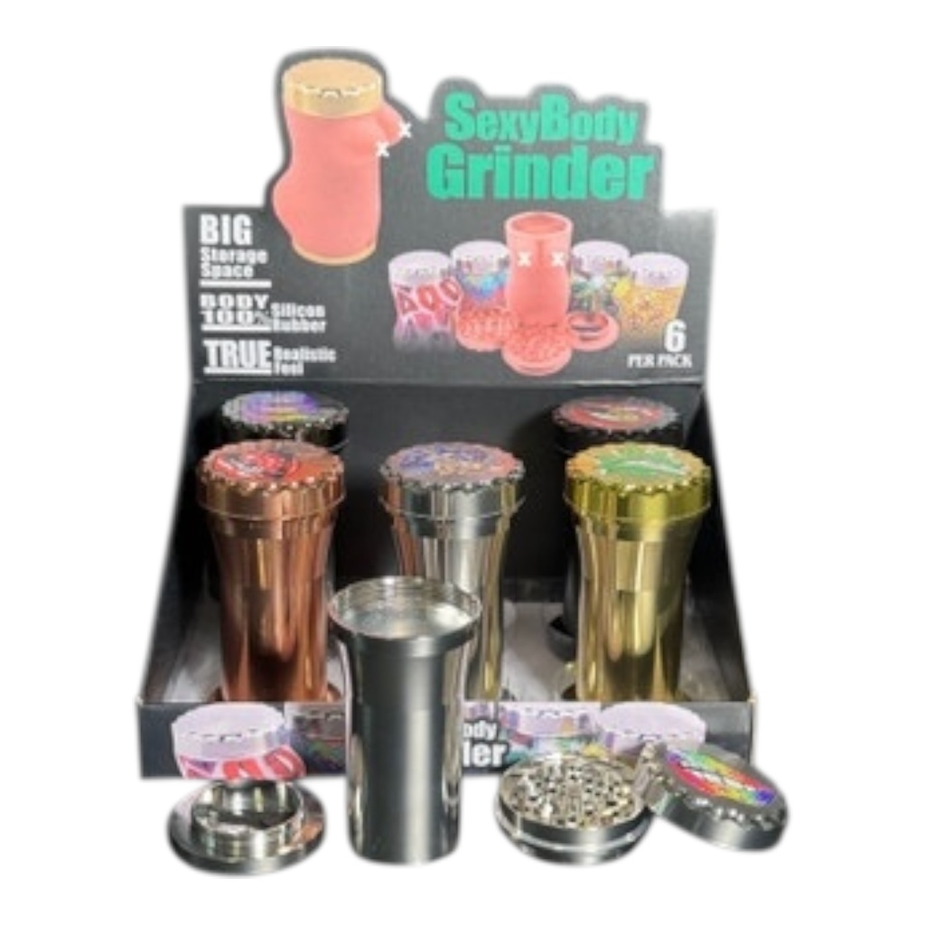 SEXY BODY GRINDERS TOP DESIGN MIX COLORS 3 PARTS #SW-2217JS1 BOX OF 6