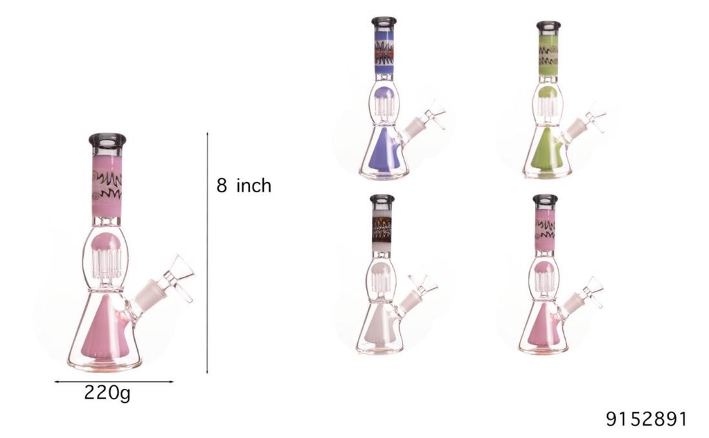 WAVELINE GLASS WATER PIPE #9152891 ASSORTED COLORS