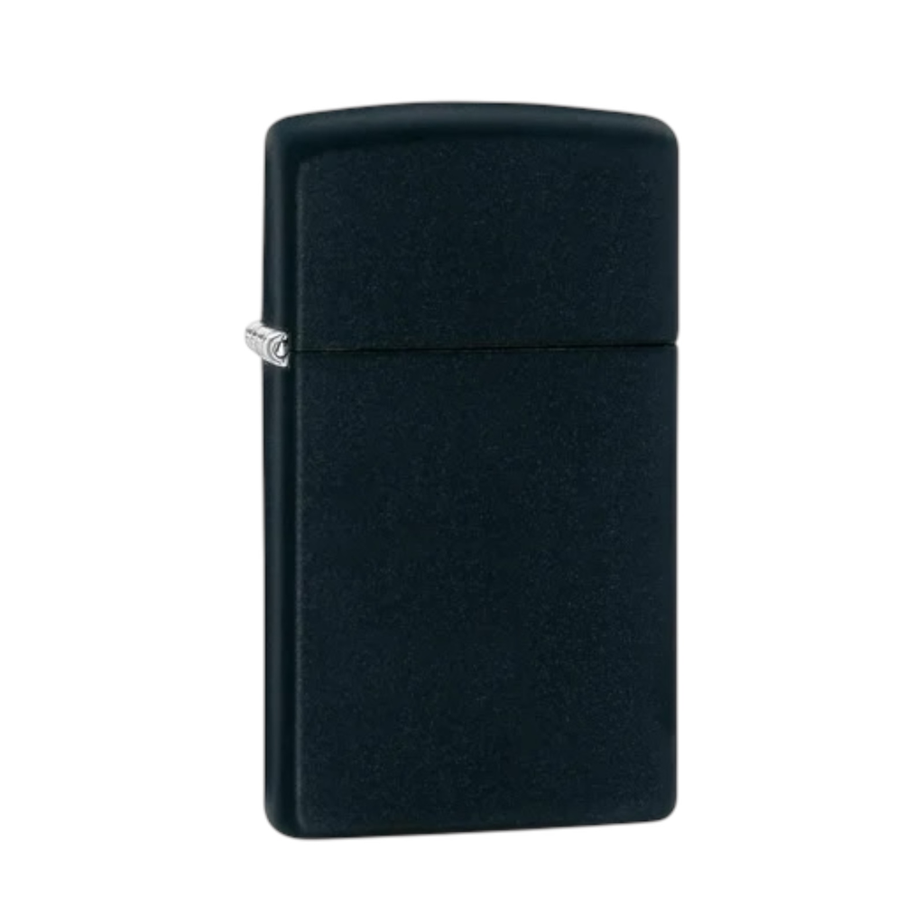 ZIPPO LIGHTER SLIM BLACK MATTE DESIGN