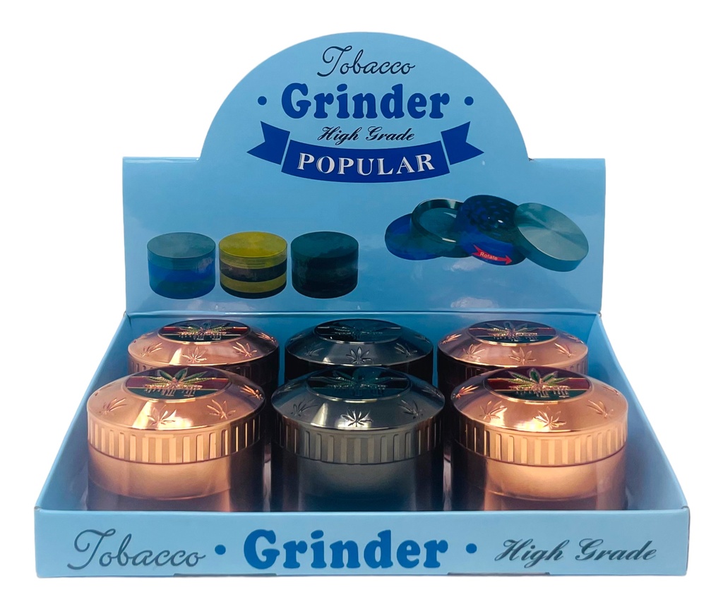 TOBACCO GRINDER 4 PARTS #MD135K-1MY-DY BOX OF 6