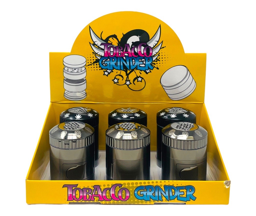 TOBACCO GRINDER 4 PARTS #MD137LW-DYS BOX OF 6