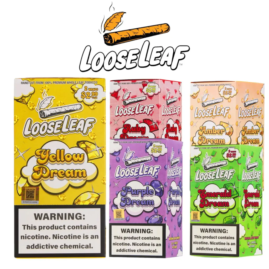 LOOSE LEAF NATURAL LEAF WRAPS 2CT BOX OF 20 $2.99
