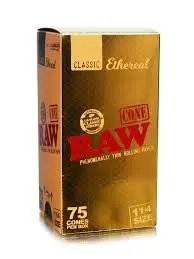 RAW CLASSIC ETHEREAL KING-SIZE BACKROLLED CONES 75CT