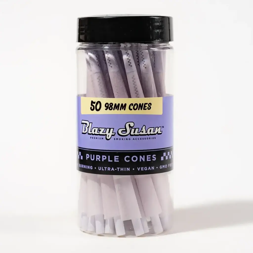BLAZY SUSAN PURPLE CONES 50CT JAR