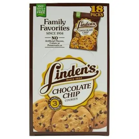 LINDENS CHOCOLATE CHIP COOKIES 18CT