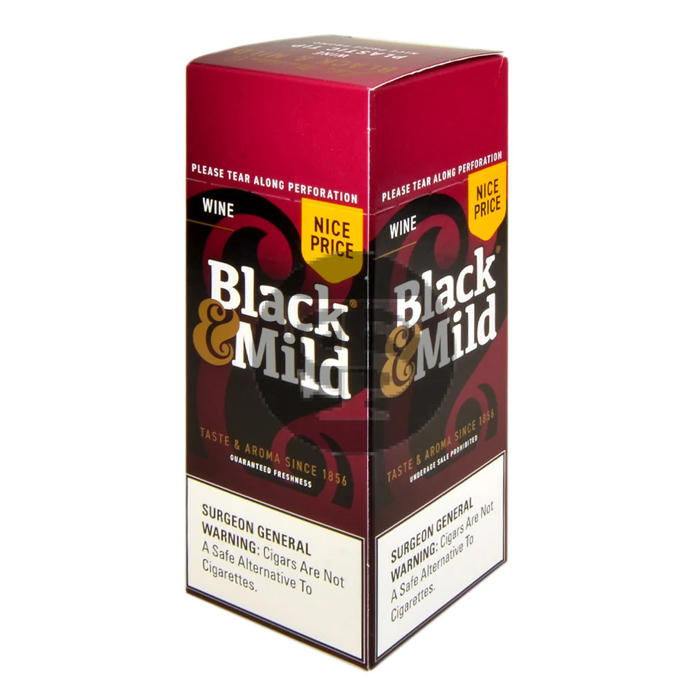BLACK & MILD PLASTIC TIP NICE PRICE 25CT