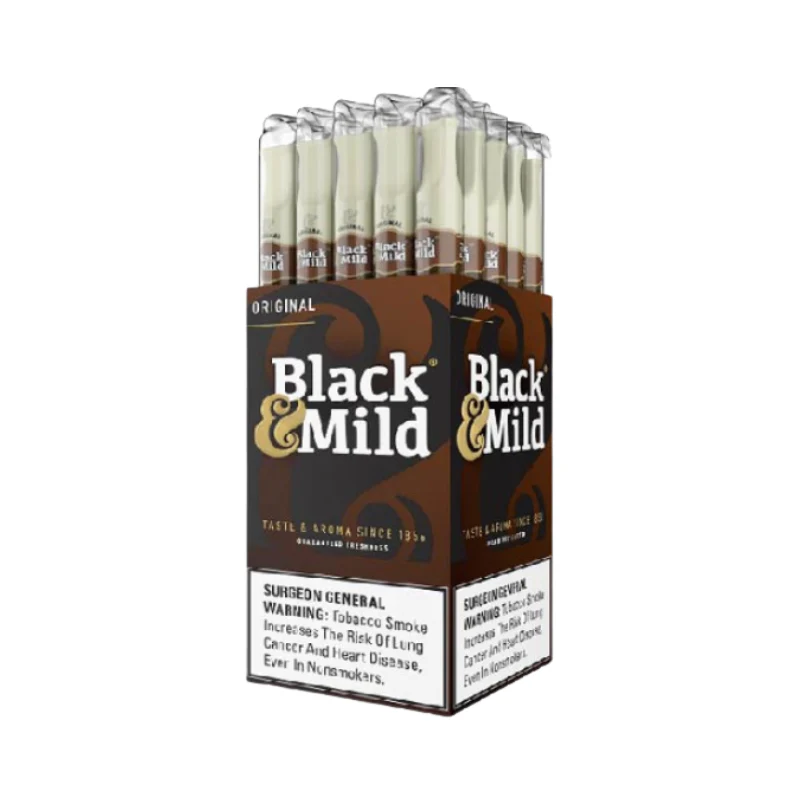 BLACK & MILD PLASTIC TIP UNPRICED 25CT