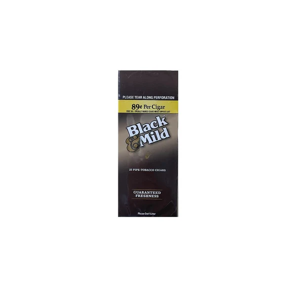 BLACK & MILD PLASTIC TIP $0.89 25CT