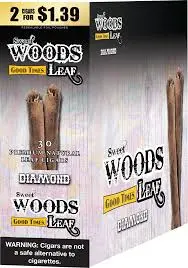 WOODS LEAF 2 FOR $1.39 30 premium RUSTIC CIGARS