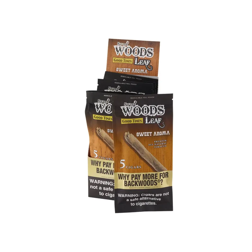 WOODS LEAF SWEET AROMA 5/PCK 30 PREMIUM CIGARS 