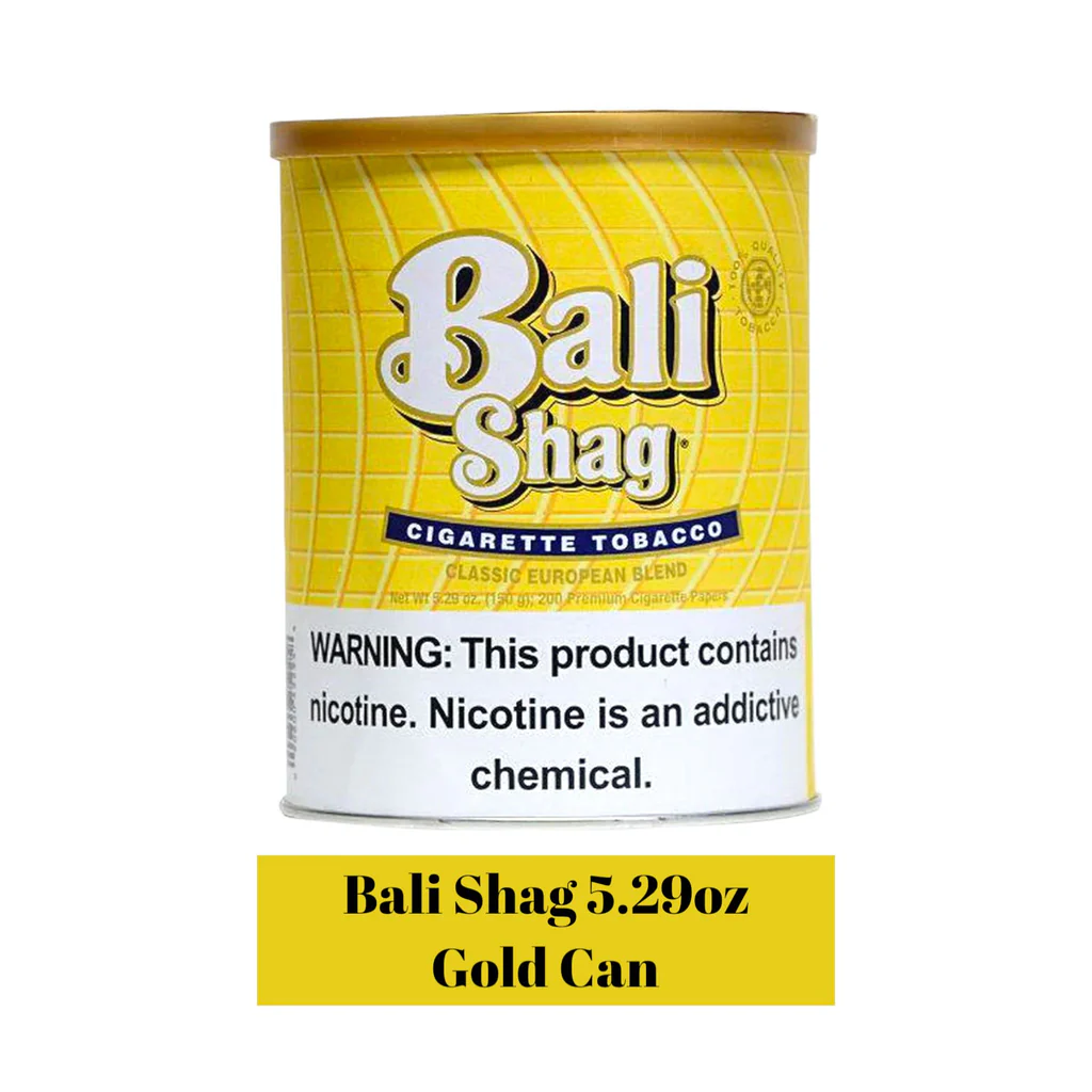 BALI SHAG CIGARETTE TOBACCO EUROPEAN BLEND 5.29oz CANS 