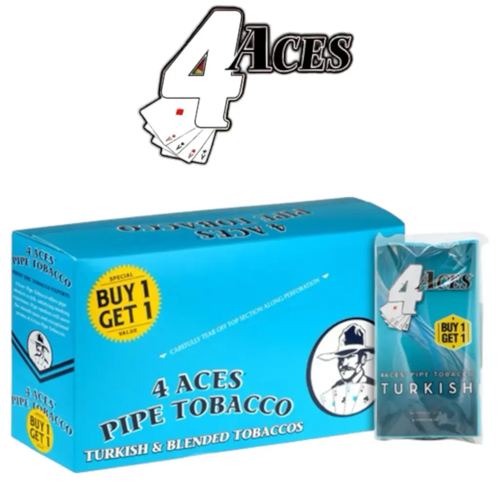 4ACES TURKISH PIPE TOBACCO POUCHES 6PCK/UNIT