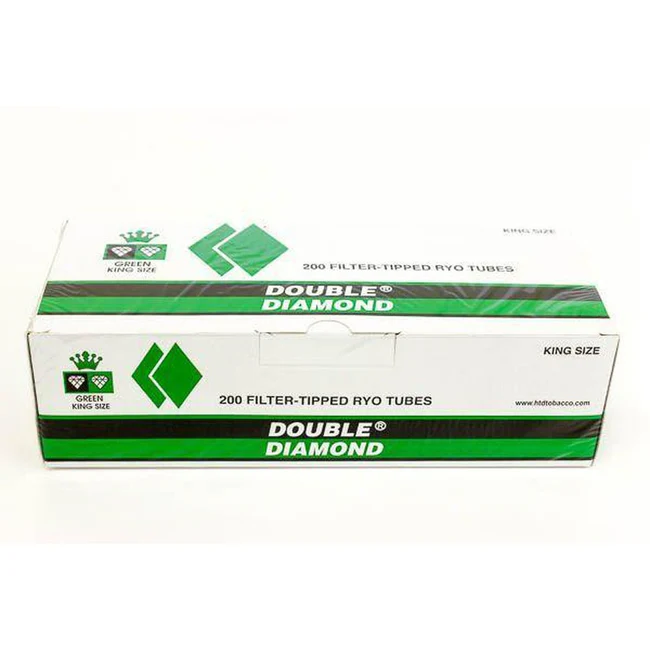 DOUBLE DIAMOND GREEN KING-SIZE FILTER-TIPPED RYO TUBES