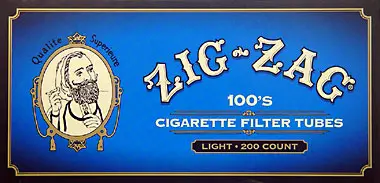 ZIG-ZAG 100'S CIGARETTE FILTER TUBES WHITE-TIPPED 200 COUNT