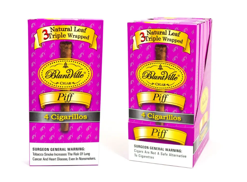 BLUNT VILLE NATURAL LEAF TRIPLE WRAPPED 4 CIGARILLOS 