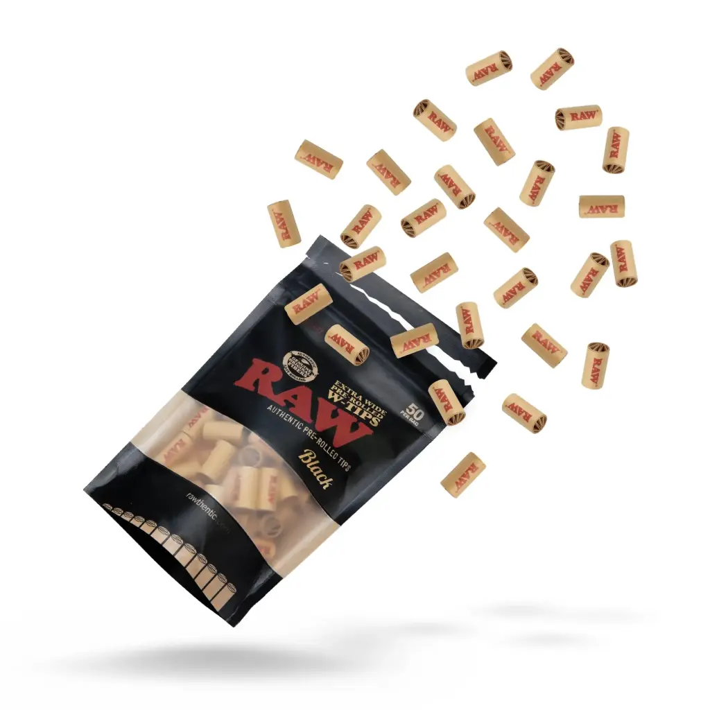 RAW BLACK W-TIPS 50CT