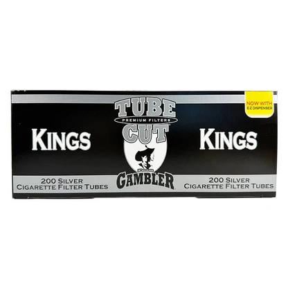 TUBE CUT KING-SIZE SILVER CIGARETTE FILTER TUBES