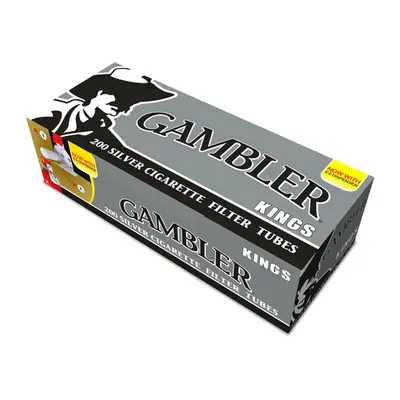 GAMBLER KING SIZE SILVER CIGARETTE TUBES