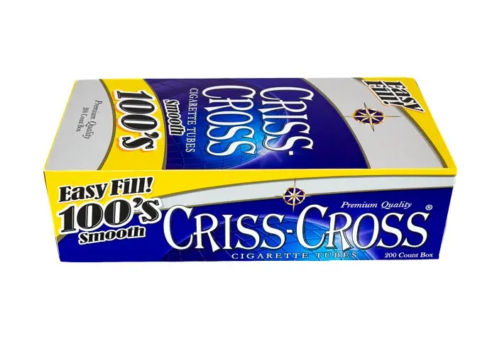 CRISS CROSS BLUE 100'S SIZE TUBES 