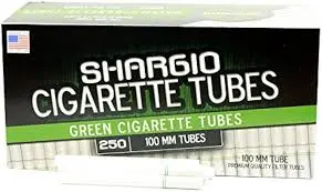 SHARGIO GREEN 100MM CIGARETTE TUBES 250CT IN BOX