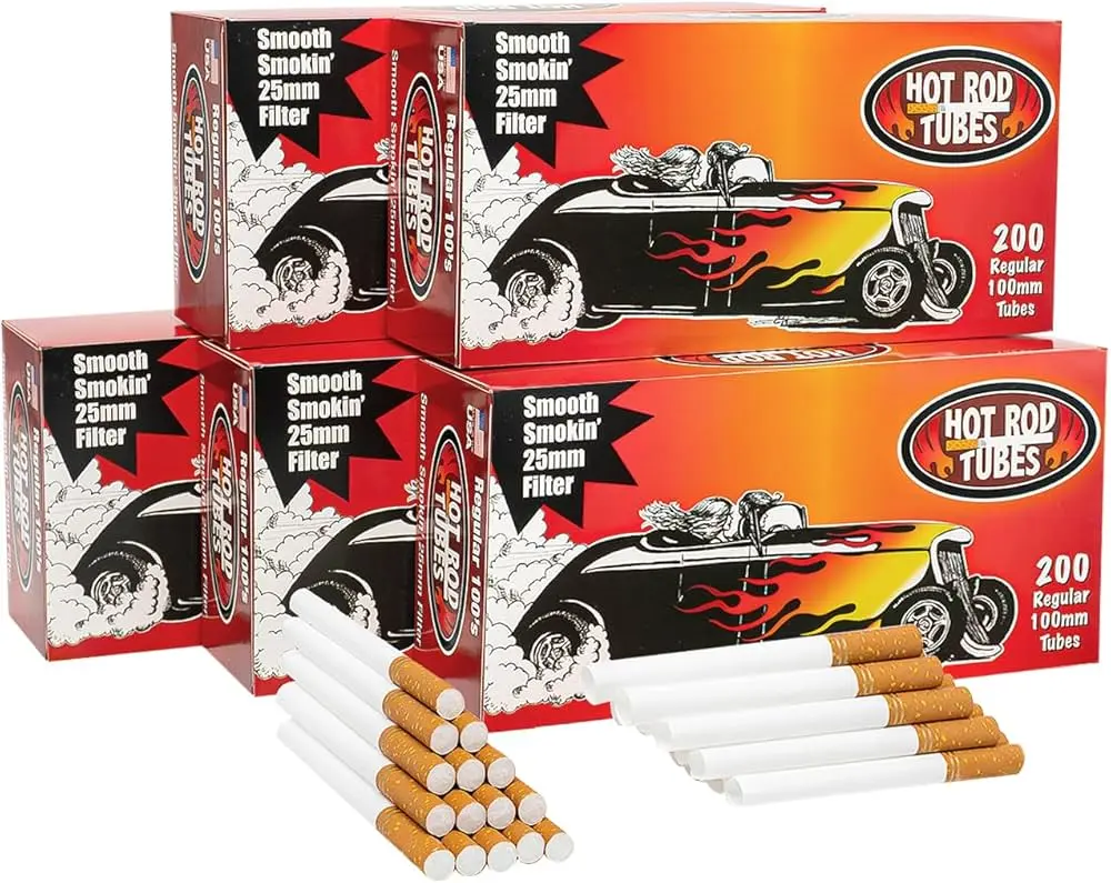 HOT ROD TUBES REGULAR 100'S 200ct 5 Per Box