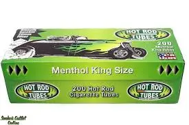 HOT ROD TUBES MENTHOL KING SIZE 200ct 5 Per Box